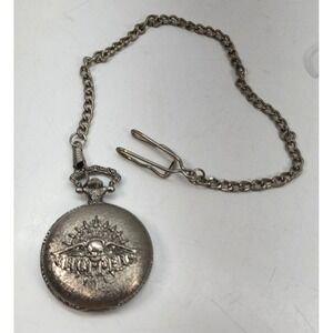 Choppers Collectible Pocket Watch w Chain Works Keeps Time New Battery.